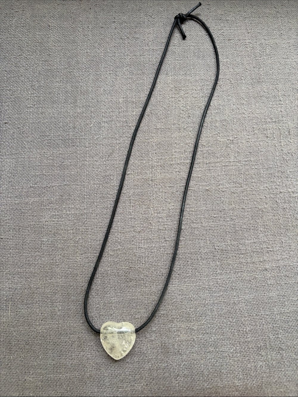 Quartz heart pendant necklace